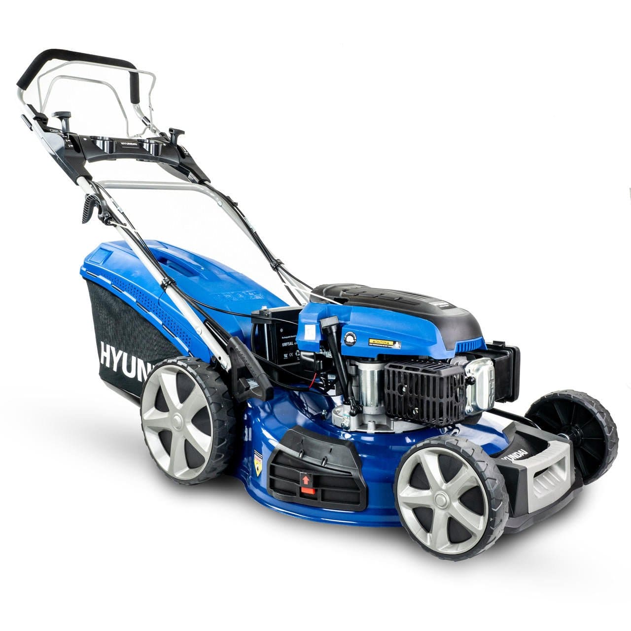 Hyundai 22'' / 56cm 196cc 4 - in - 1 Electric - Start Self - Propelled Petrol Lawnmower, Mulch, Rear & Side Discharge | HYM560SPE - Risborough Garden Machinery