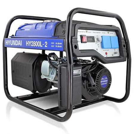 Hyundai 2.2kW / 2.75kVA* Petrol Site Generator with Recoil Start | HY2800L - 2 - Risborough Garden Machinery