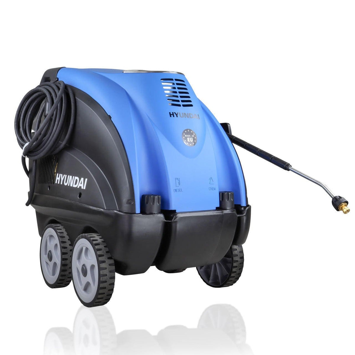 Hyundai 2610psi 180bar Hot Pressure Washer, 110?C 2.8kW Commercial Triplex Power Jet Washer | HY155HPW - 1 - Risborough Garden Machinery