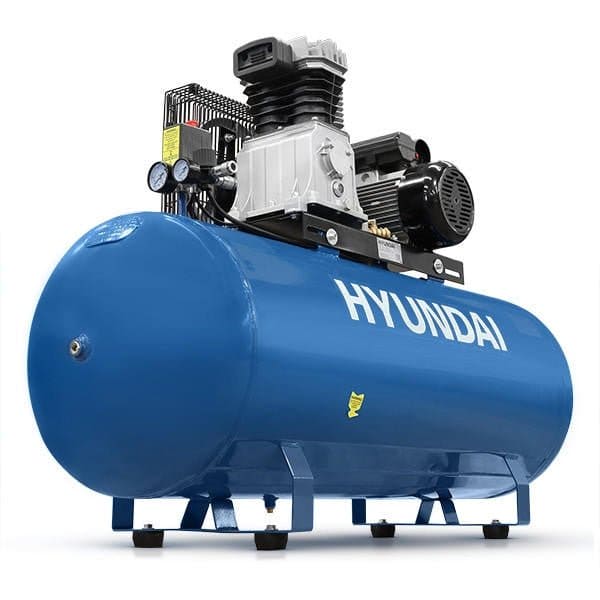 Hyundai 3hp 200L Electric Air Compressor 14CFM 145psi Belt Drive | HY3200S - Risborough Garden Machinery