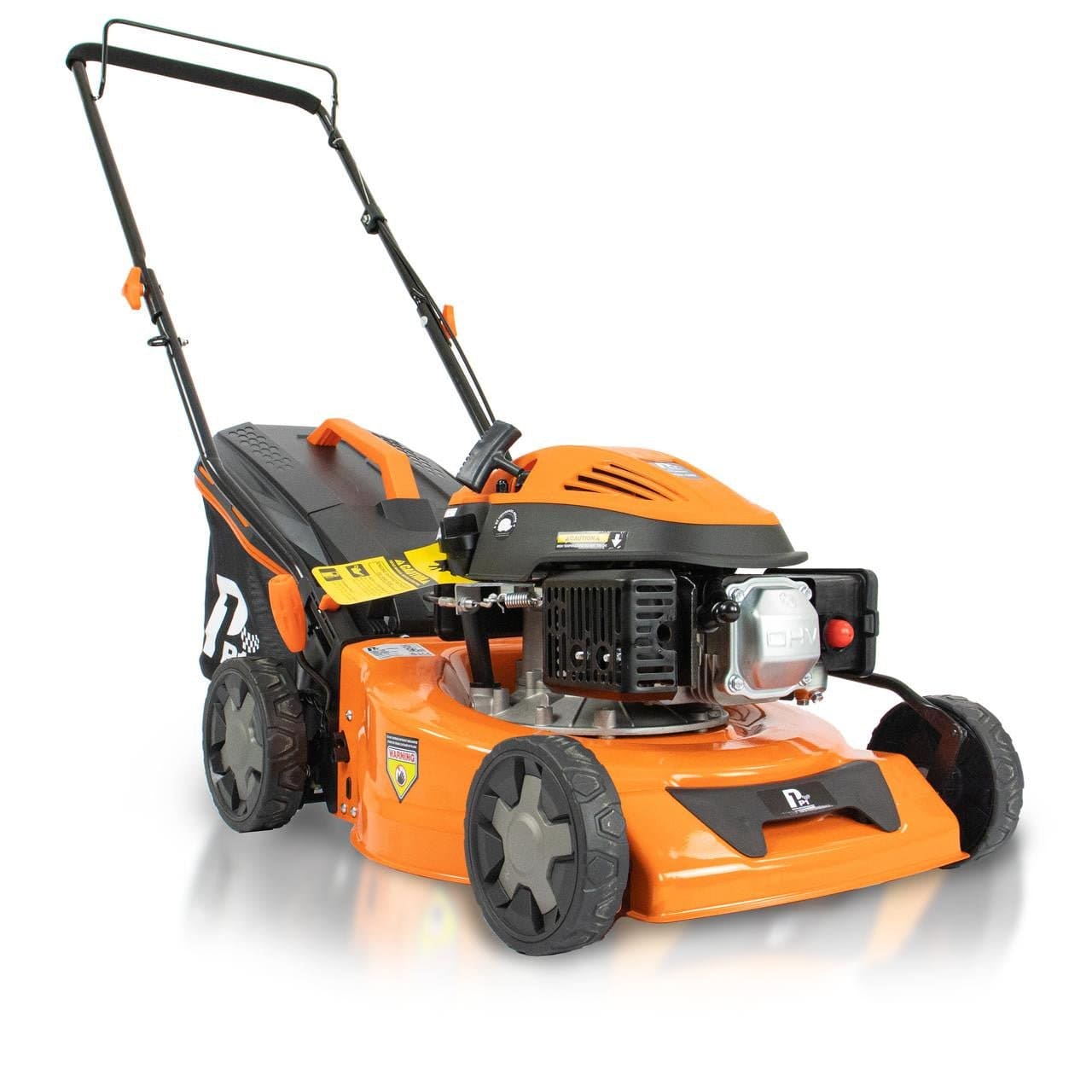 P1 16" / 41cm 79cc Petrol Push Lawnmower Powered by Hyundai, 40L Collect & Rear Discharge| P4100P - Risborough Garden Machinery